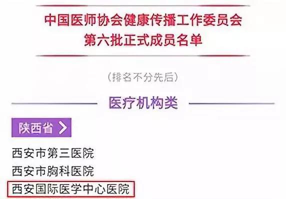 喜訊！西安國際醫(yī)學中心醫(yī)院成為中國醫(yī)師協(xié)會健康傳播工作委員會新成員！